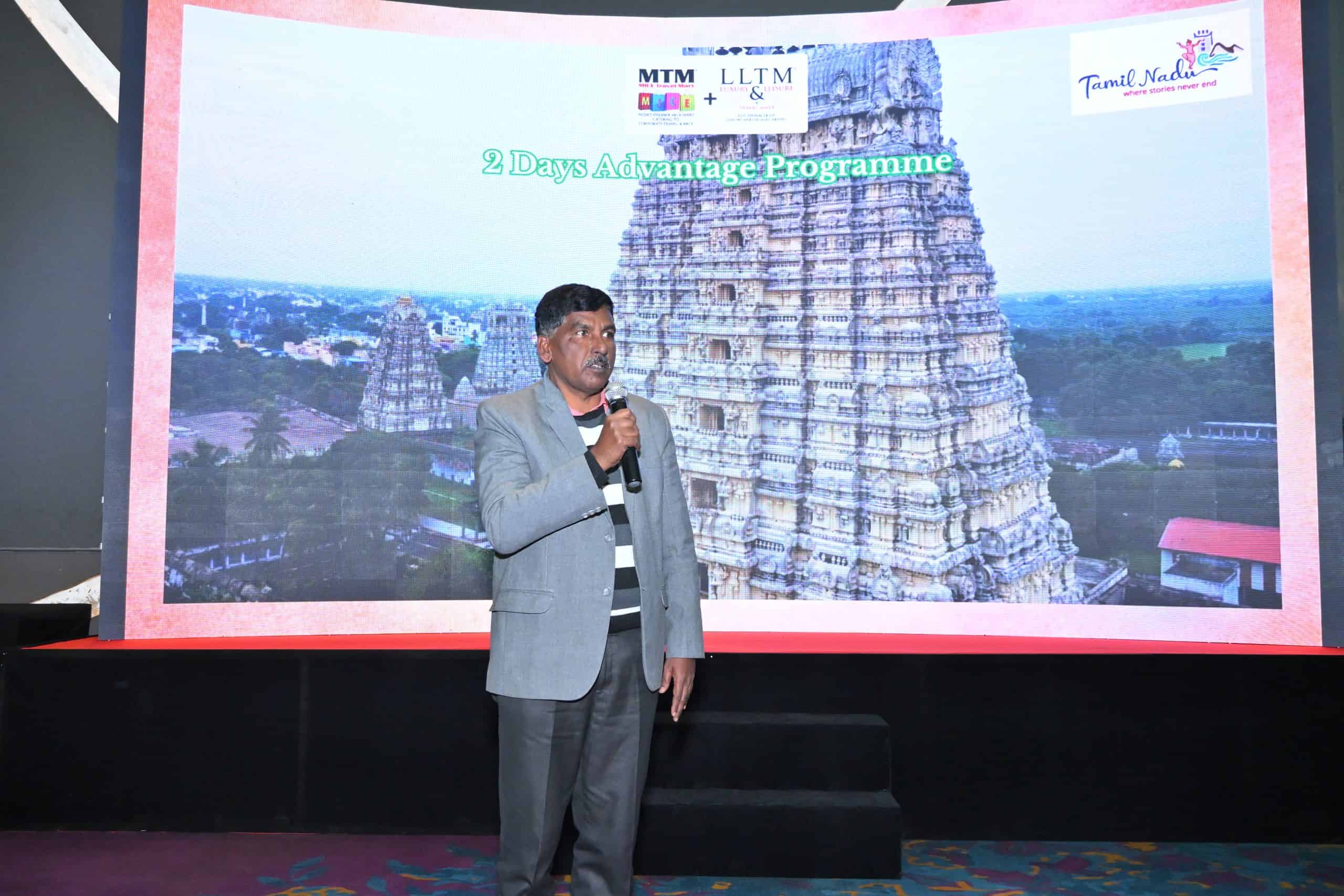 Tamil Nadu Tourism's representative showcased the state's diverse domestic MICE canvas