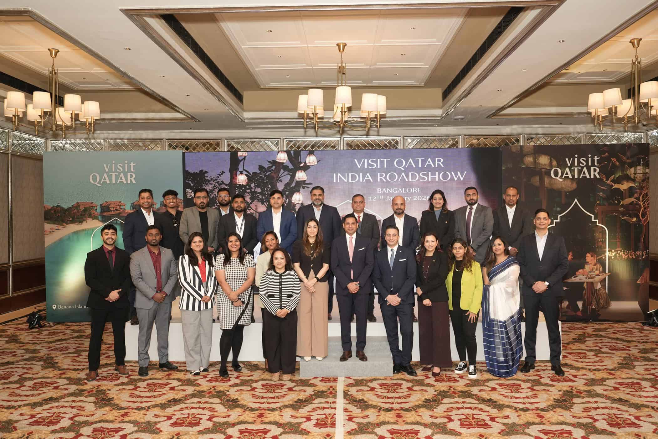Visit Qatar Team with Partners at the Bangalore leg of the Roadshow
