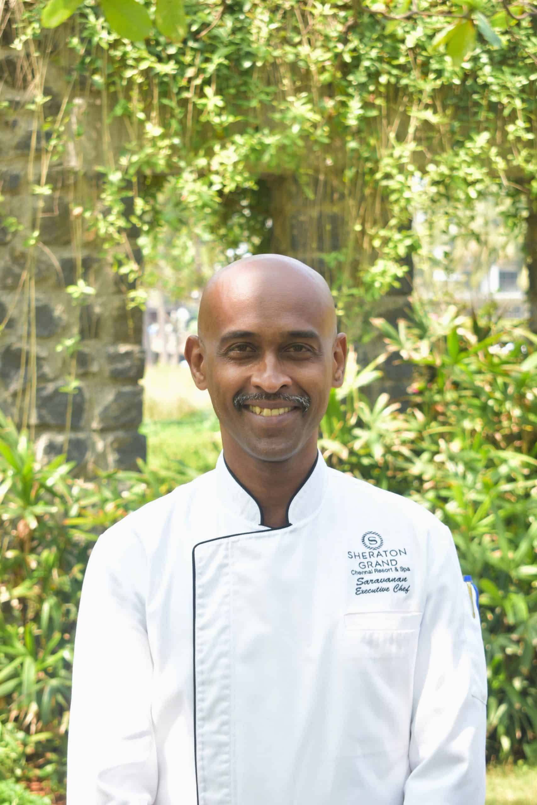 Chef Saravanan as Executive Chef, Sheraton Grand Chennai Resort & Spa