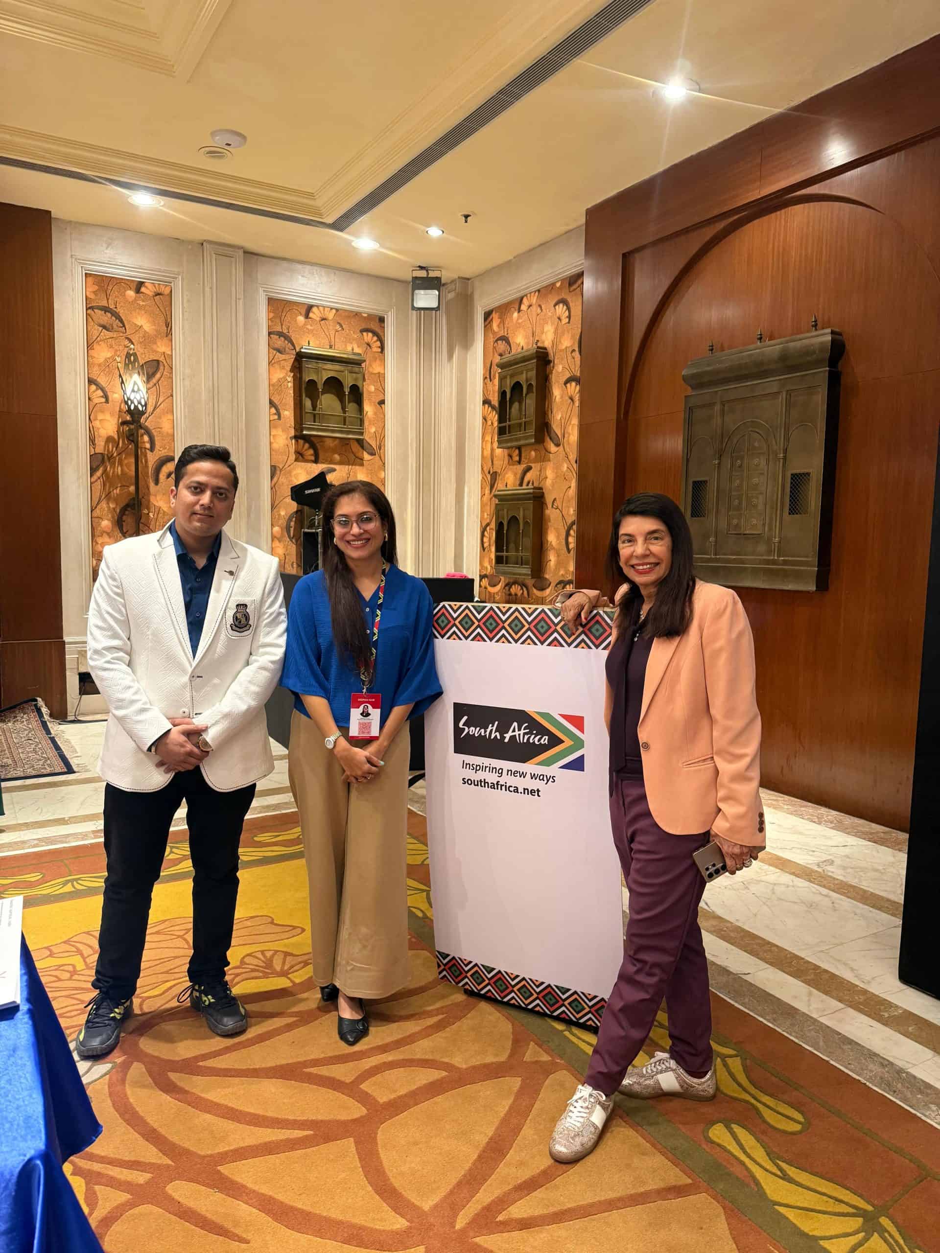 L-R: Safal Saalwar, Vice-President Sales, OptiMICE Events, Deepika Nair, Acting Trade Manager, South African Tourism, Kamal Gill, Executive Editor and Managing Director, Gill India Group