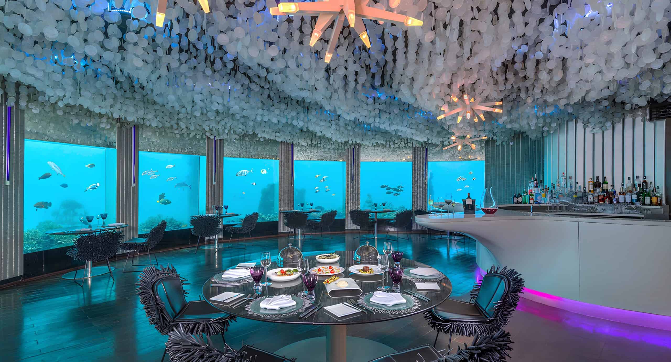 Subsix underwater restaurant, Niyama Private Islands, Maldives