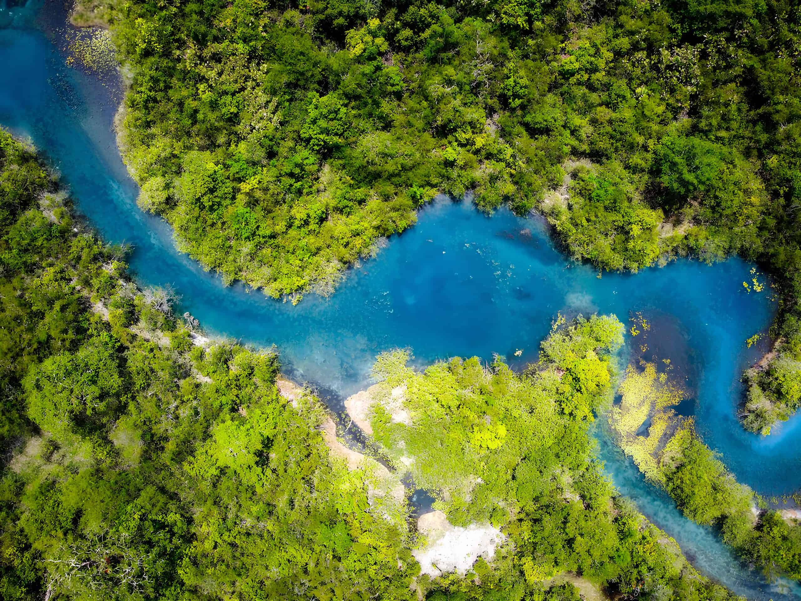 Aerial View of Serpentine River. Courtesy: Luis Arroyave, Pexels