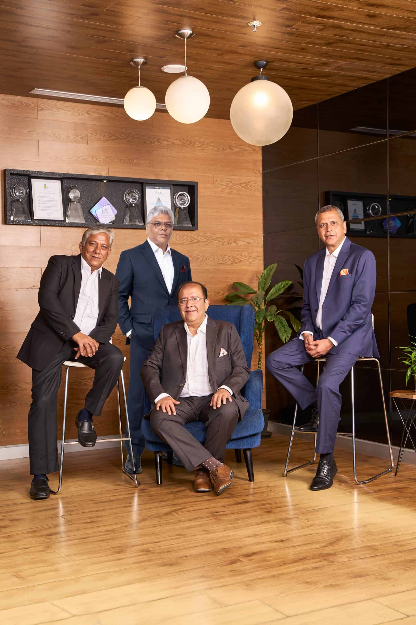 Sterling Business Development & Projects team (L to R) Balasubramaniam J, Dileep N, Mohnish C with Vikram Lalvani in centre