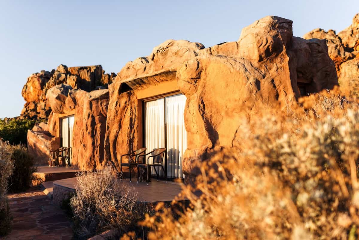 Cave suites at Cederberg Mountains, South Africa. Image courtesy: Kagga Kamma Lodge