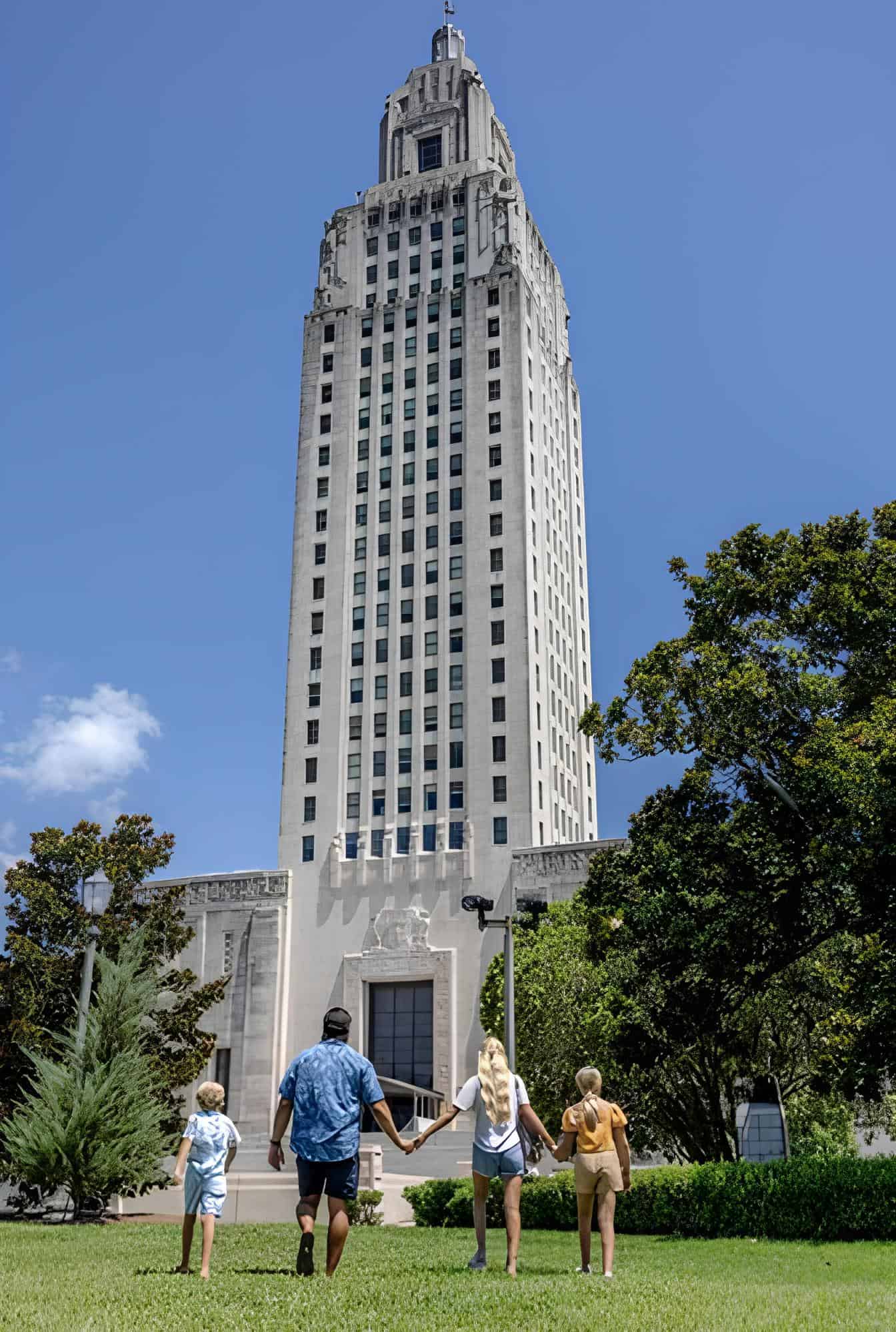 The Louisiana State Capitol rises over Baton Rouge as America’s tallest state capitol and a striking symbol of state history