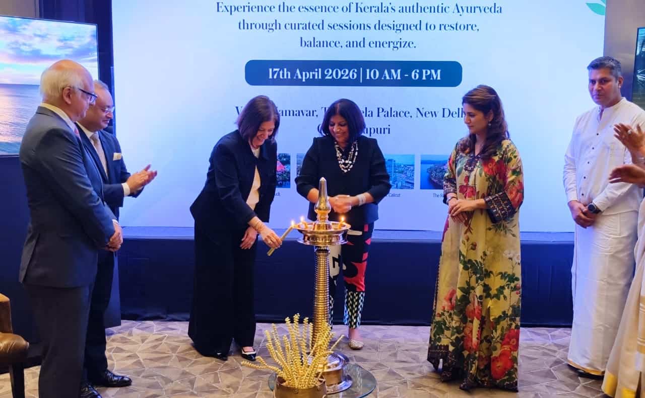 The ceremonial lamp lighting marks the opening of Anubhava 2026 and a celebration of authentic Kerala Ayurveda