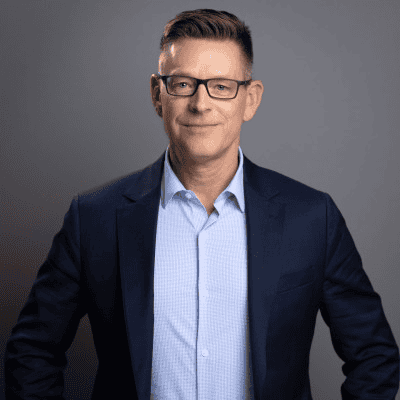 Man in suit with glasses