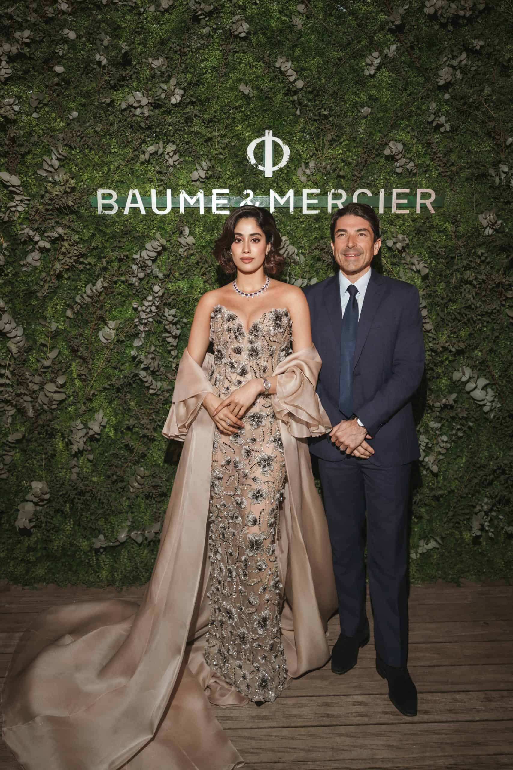 Janhvi Kapoor, Friend of the Maison, and Michael Guenoun, CEO, Baume & Mercier, at the Joia de Baume & Mercier collection launch