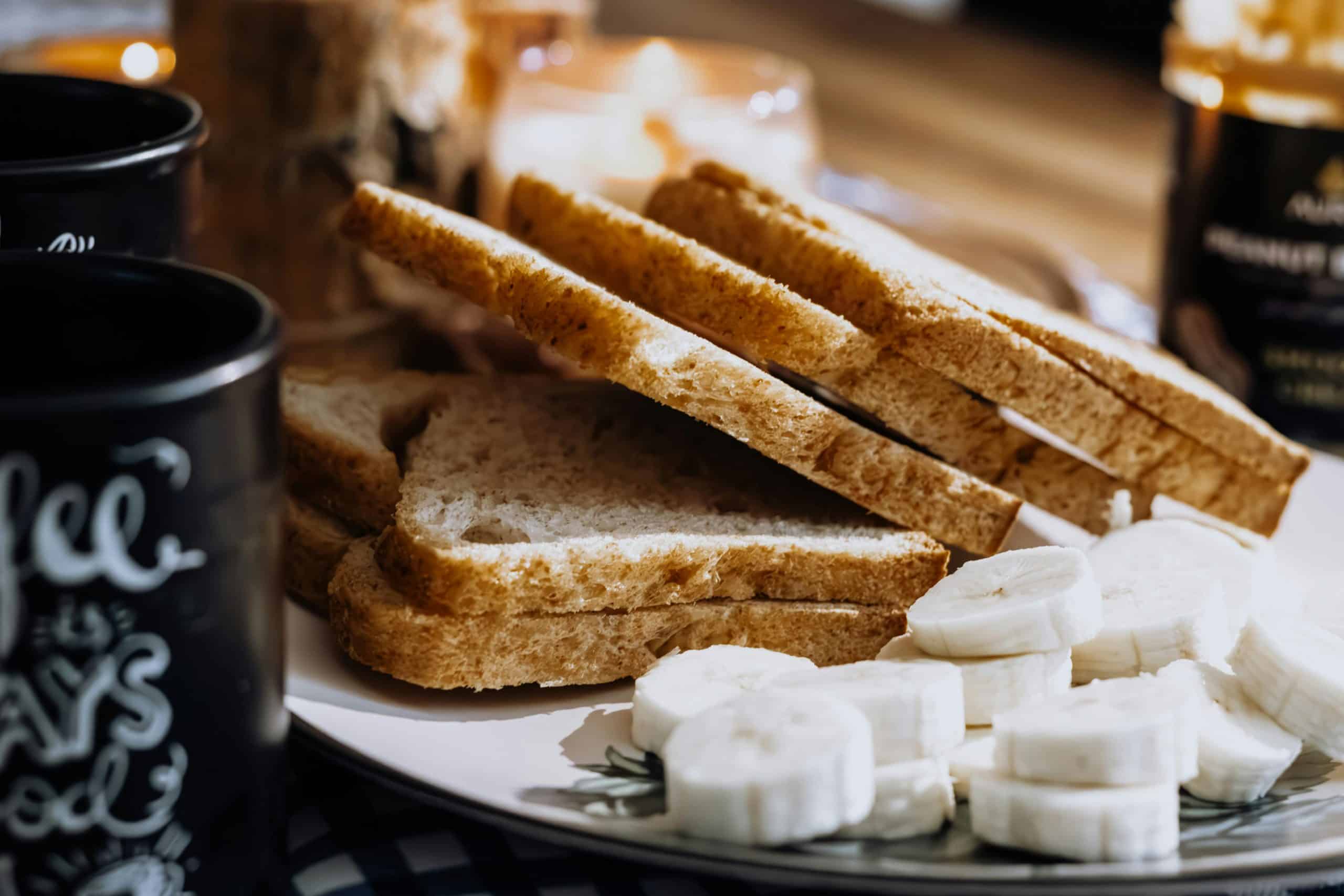Bread with Bananas Served for Breakfast. Image Courtesy: The Design Lady Pexels