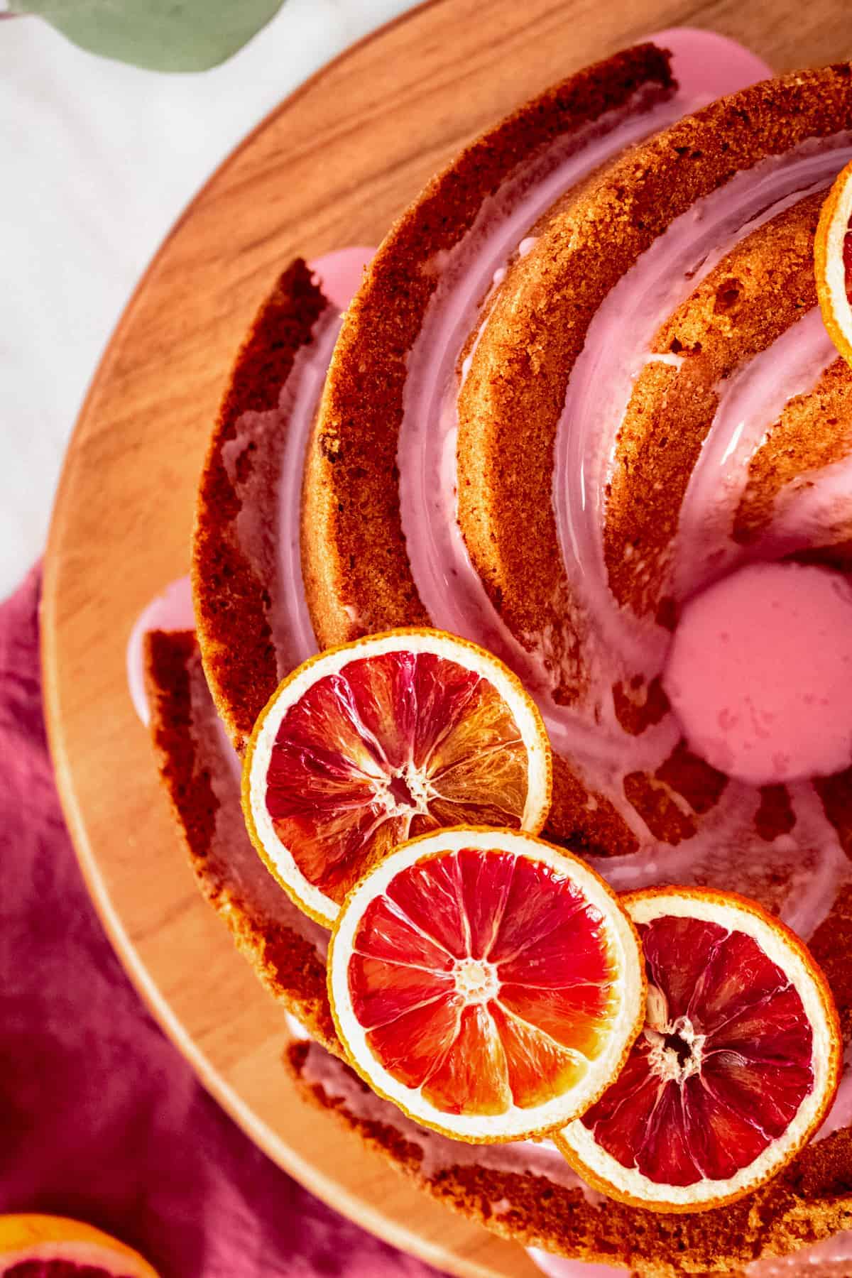Blood Orange Olive Oil Cake dessert. Courtesy: The little vintage baking