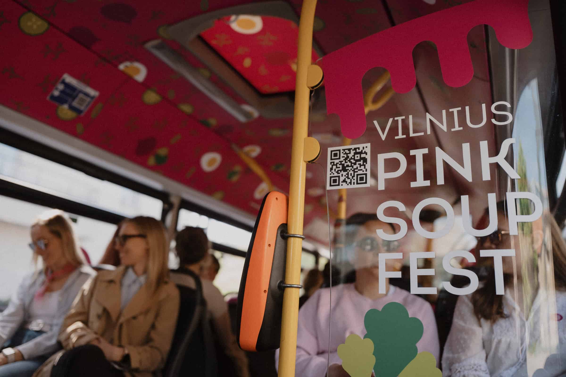 The Pink Soup Bus rolls through Vilnius, serving quirky summer vibes one ride at a time