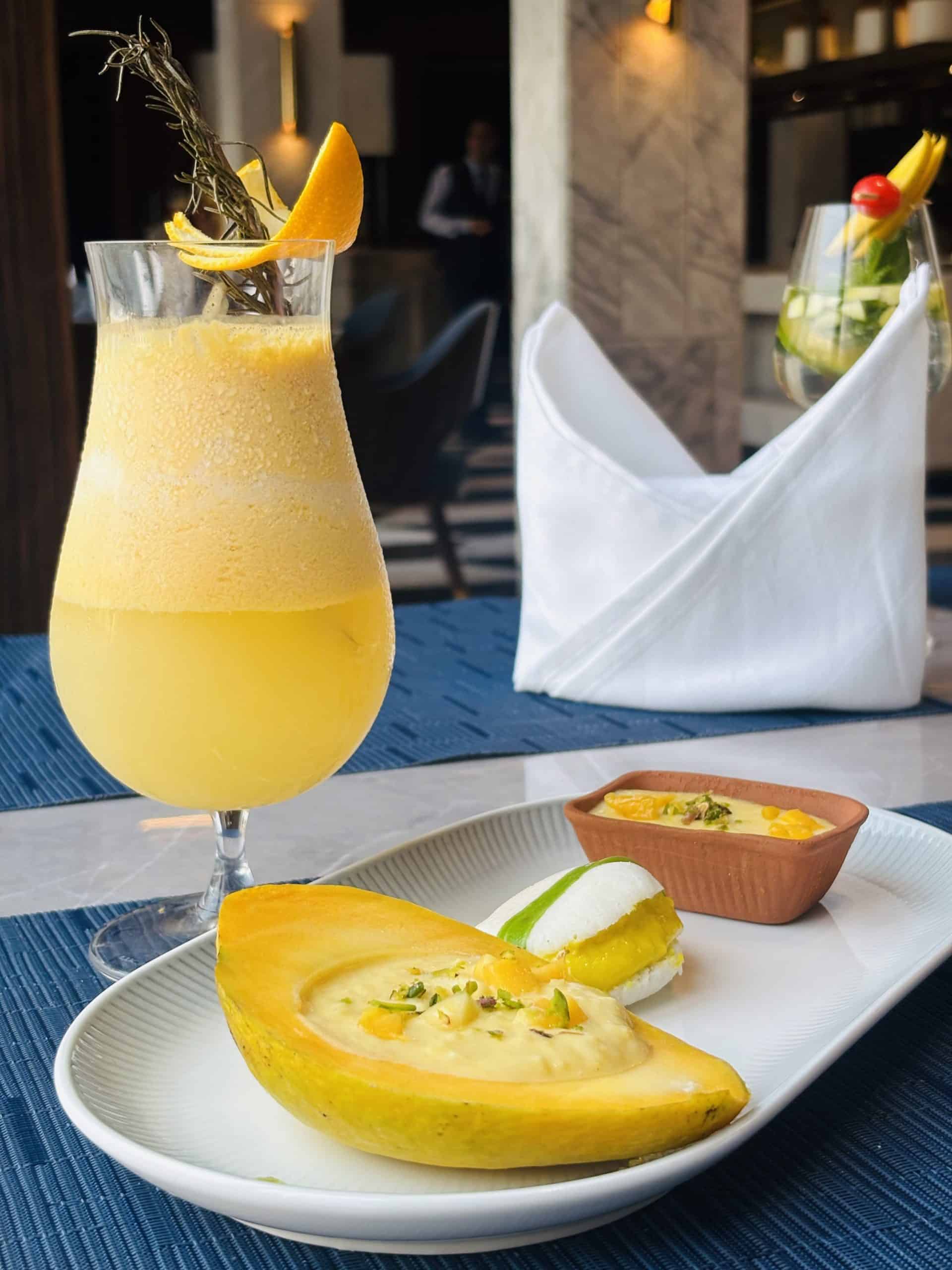 Mango, chilled and beautifully served