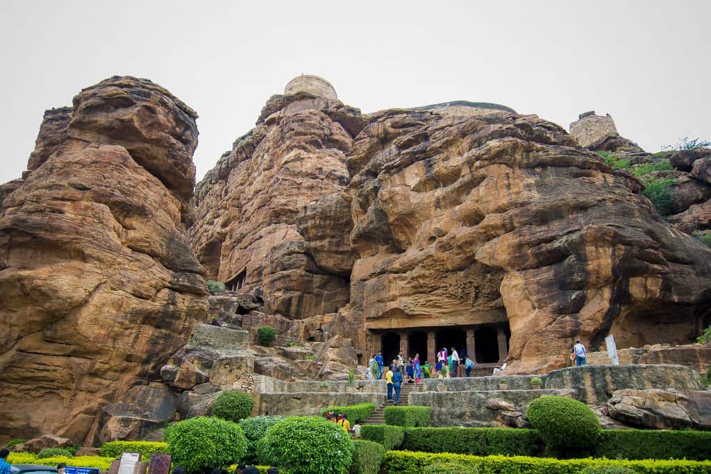 The landscape of Badami is an invitation to explore the rocks, both sacred and mundane Image Courtesy :Wikimedia Commons