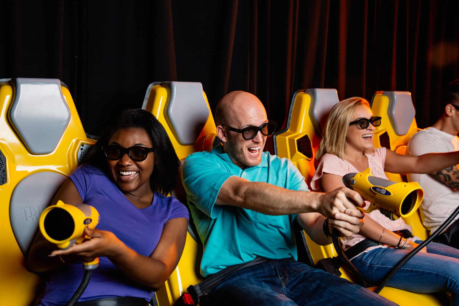 Andretti 7D Experience is a 3D interactive attraction with amazing special effects! Multiple riders at a time compete for the highest score using laser blasters and battling on-screen enemies. Courtesy: Experience Kissimmee