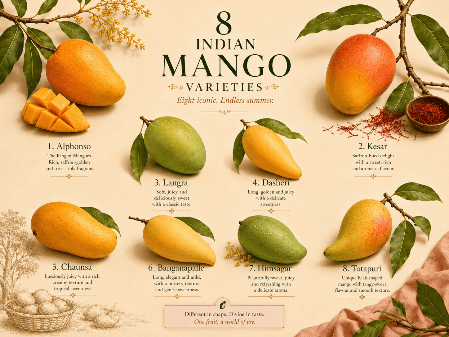 For most consumers, the national mango vocabulary is built around a familiar cast: Alphonso, Kesar, Langra, Dasheri, Chaunsa, Banganapalle, Himsagar and Totapuri