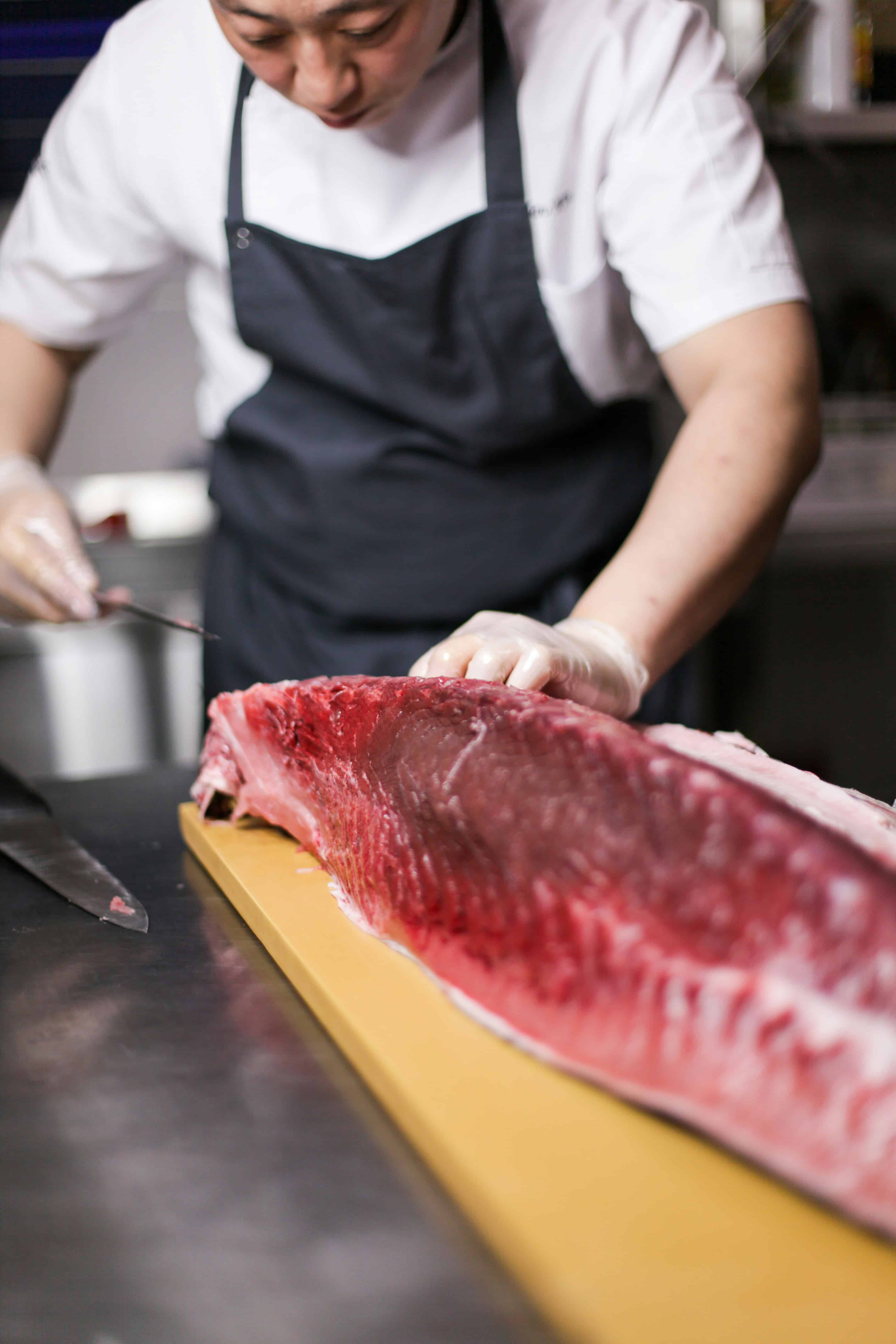 Cutting of Blue Finn Tune. Courtesy: Michael Wave unsplash