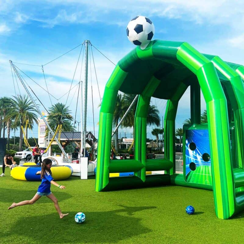 Step up to the Soccer Goal Kicking Challenge and take your best shot at the target goal. Courtesy: Experience Kissimmee