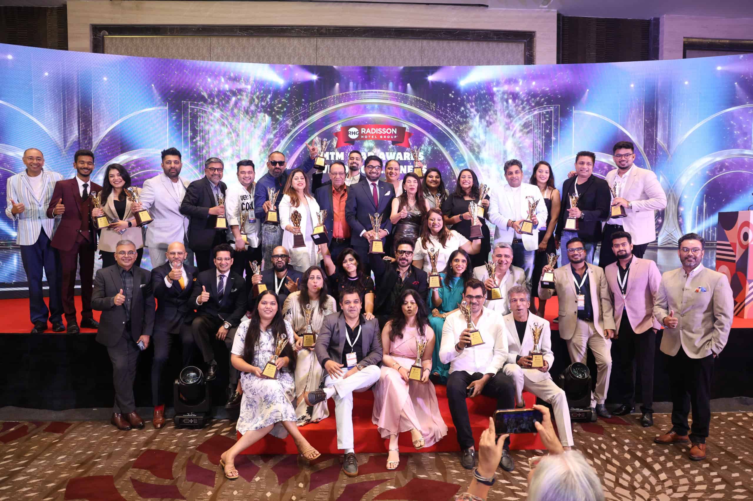 MTM Star Awards for Wedding Planners Awardees alongside Kamal Gill, Executive Editor and Managing Director, Gill India Group, Arjun Gill, CEO, Gill India Group, and Kewal Gill, Chairman, Gill India Group