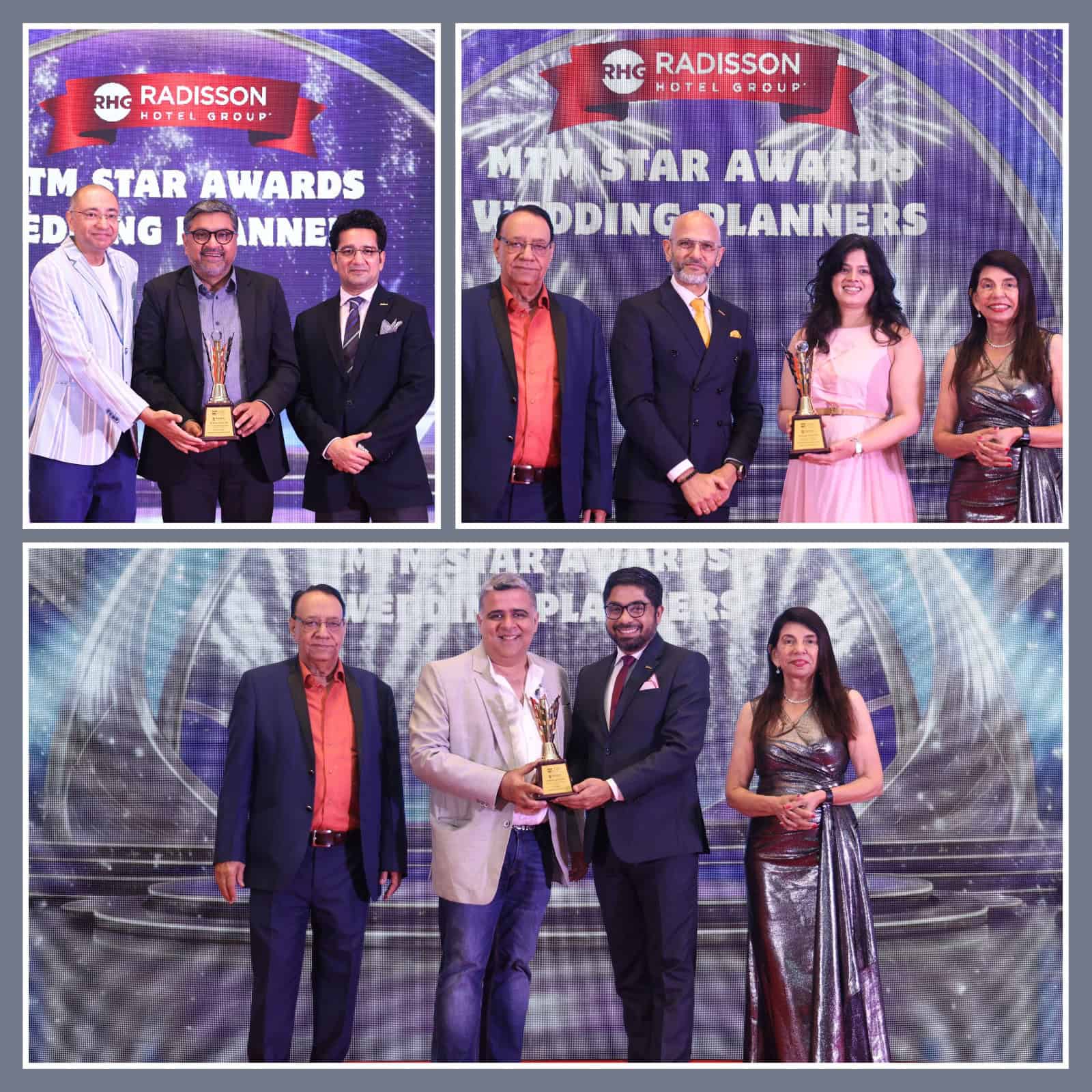 MTM Star Awards for Wedding Planners were presented by Yogendra Agnihotri, Senior Director Operations, Radisson Hotel Group; Shashank Pundir, Senior Director Operations, Radisson Hotel Group; and Faisal Nafees, Senior Director Operations, Radisson Hotel Group