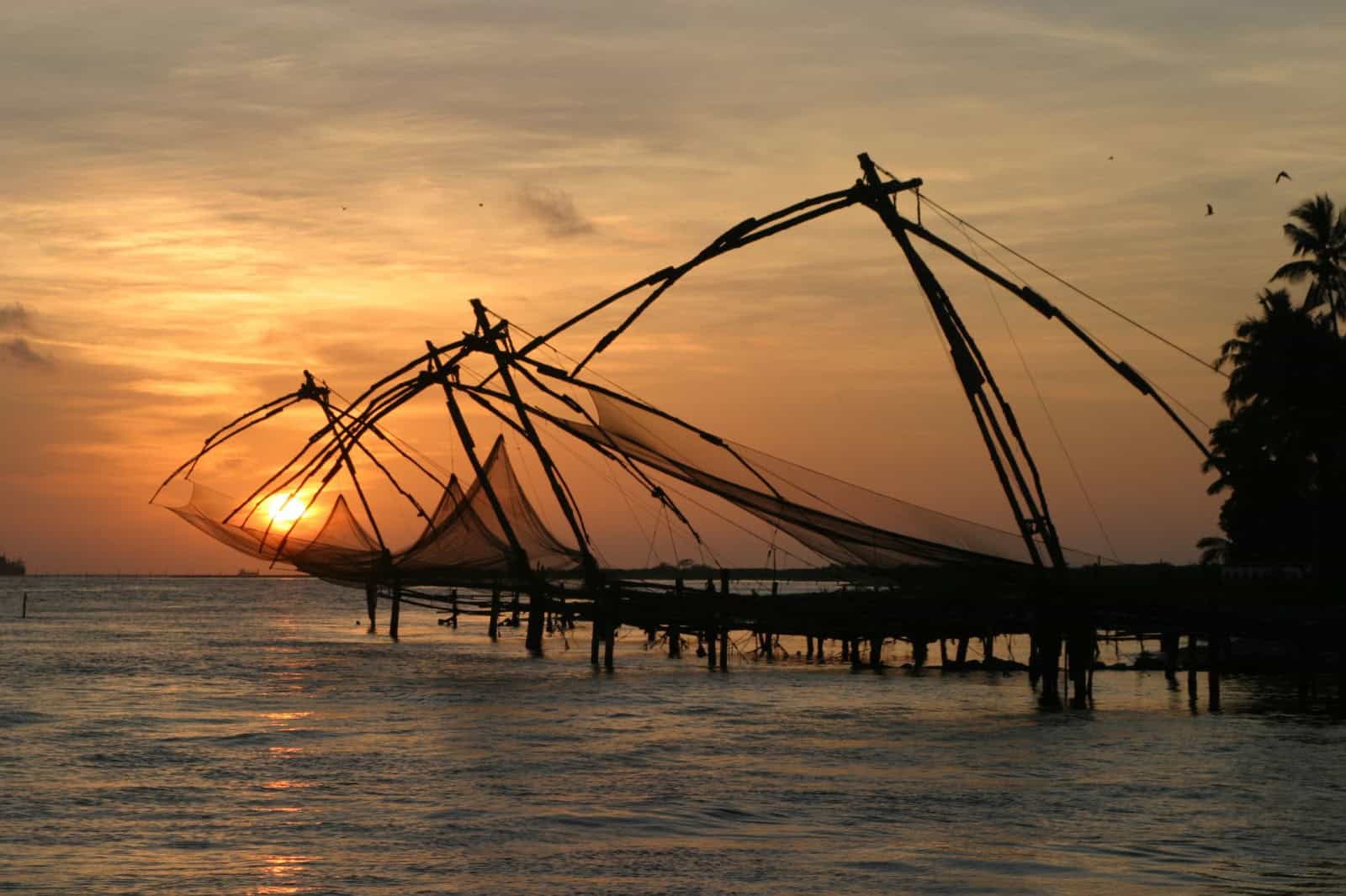 Chinese fishing nets in Kochi. Image Courtesy: Brian Sneison via Flickr