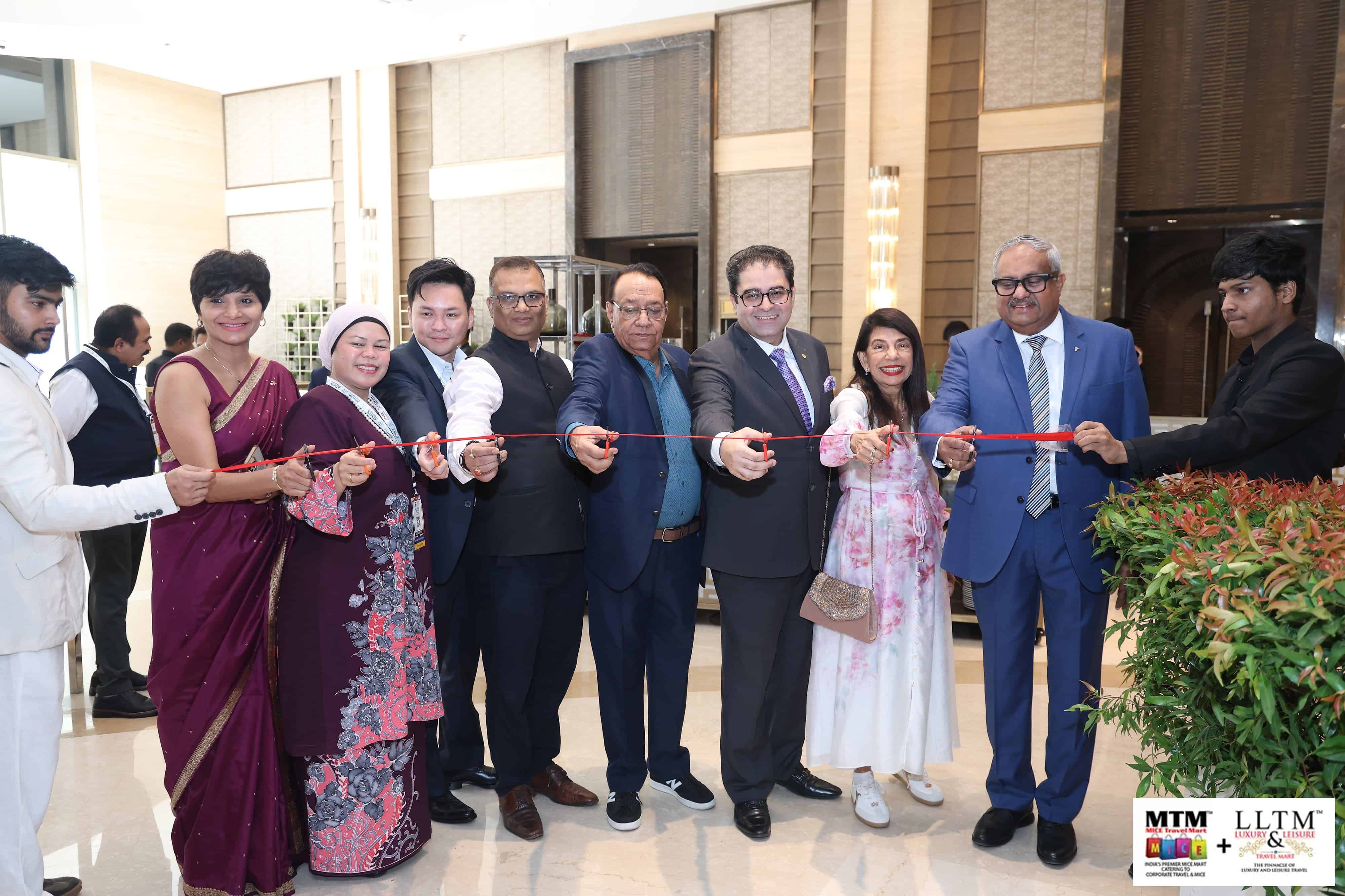 From L-R: Sherry Padda, General Manager, Athiva Hotels & Resorts; Haryanty Abu Bakar, Director, Tourism Malaysia; Kean Bon Lim, Area Director for India, South Asia and Africa, Singapore Tourism Board; Gagan Sharma, Country Manager, Air Mauritius; Kewal Gill, Chairman, Gill India Group; Jehangir Press, Vice President – Strategic Accounts Management Group and Commercial Director – Qmin, IHCL; Kamal Gill, Executive Editor and Managing Director, Gill India Group; and Sunil V A, Regional Vice President, Oman Air.