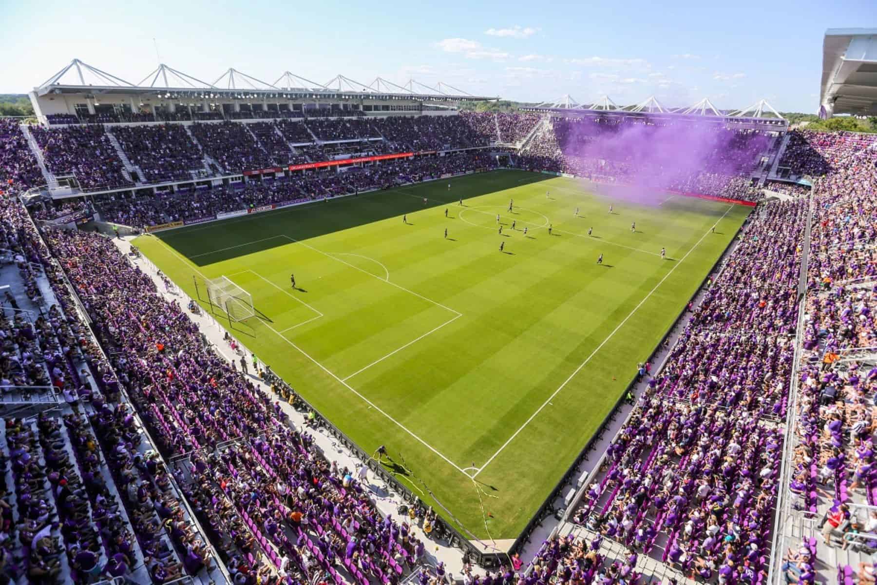 A packed stadium and electric match day energy set the stage for football fever in Central Florida. Courtesy: Experience Kissimmee