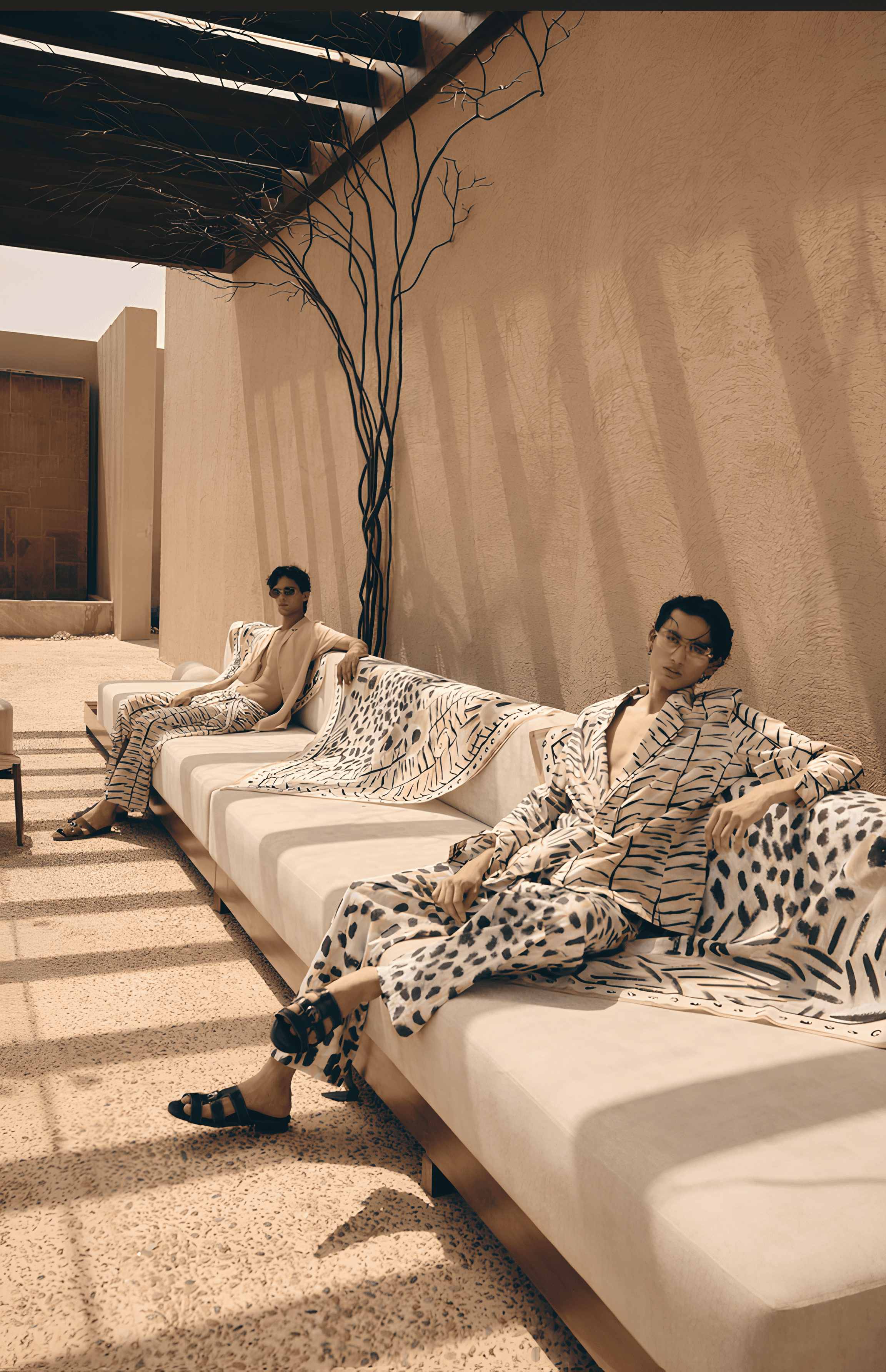 SHIVAN & NARRESH’s Henri Matisse inspired Safari/Resort runway presentation at Omara by Trehan IRIS