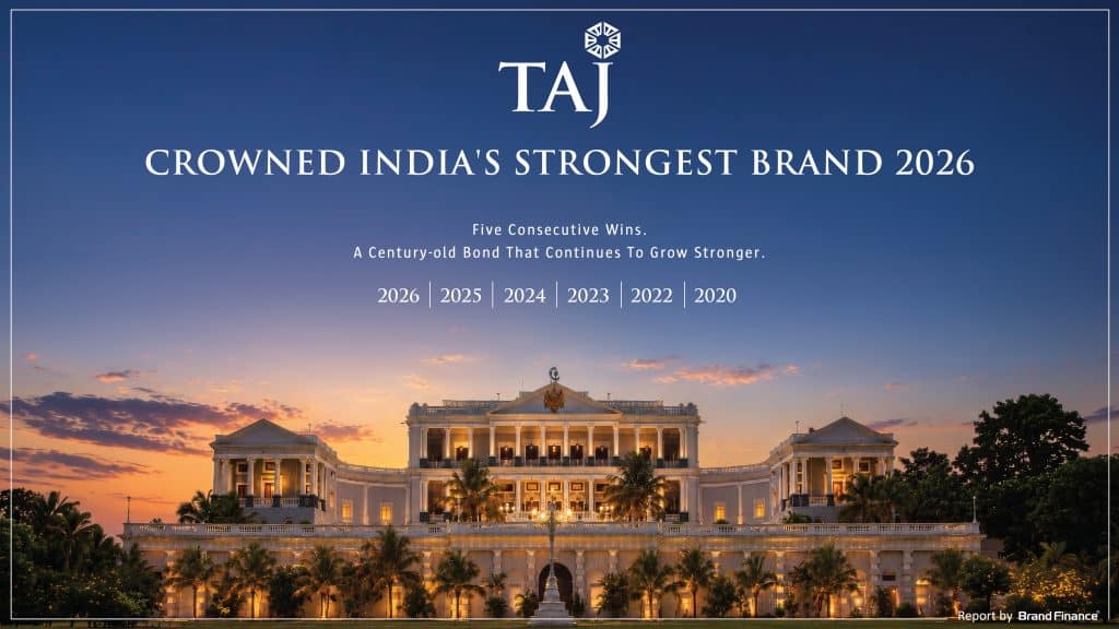 Taj crowned India's Strongest Brand 2026 as per Brand Finance