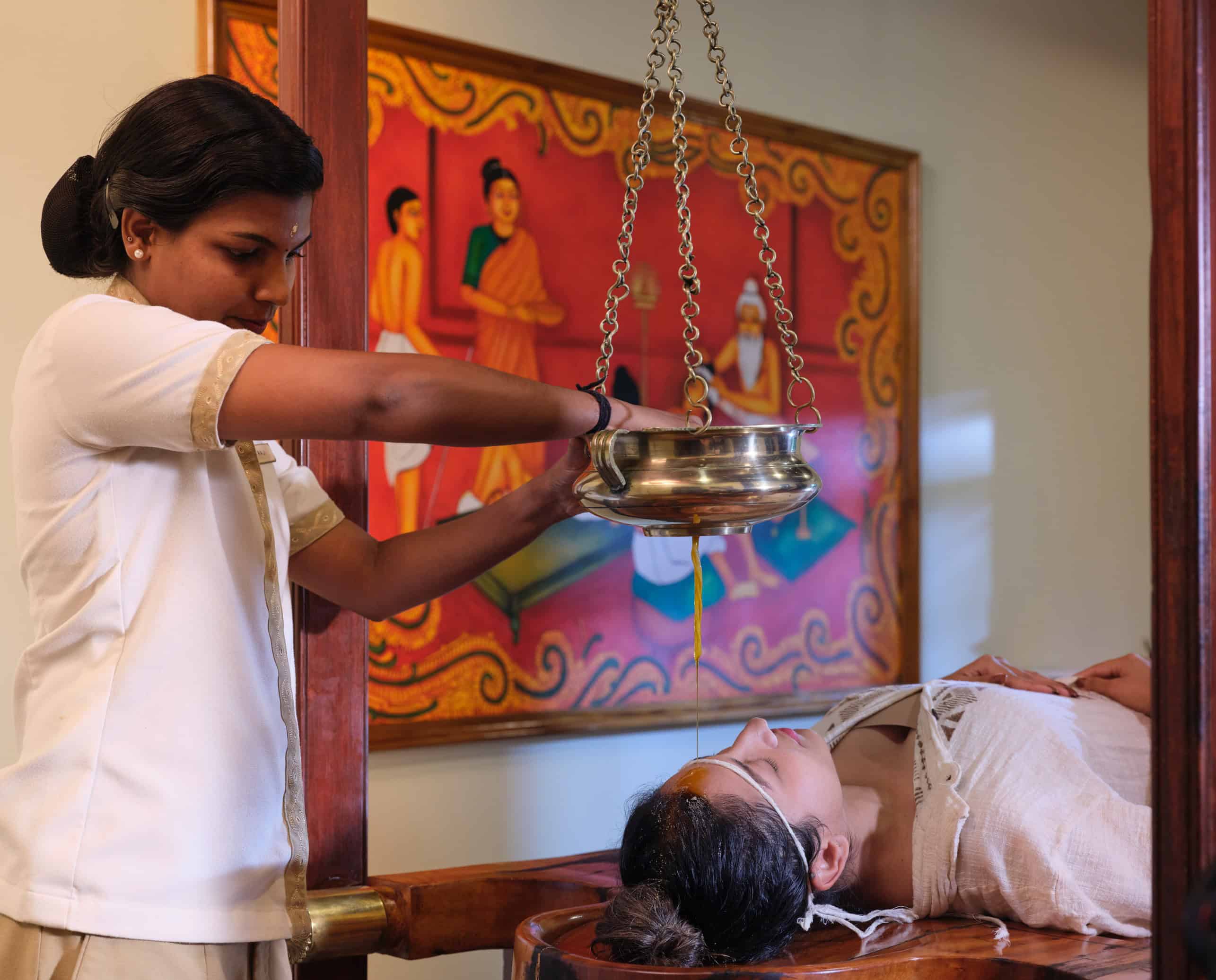 Shirodhara Ayurvedic therapy