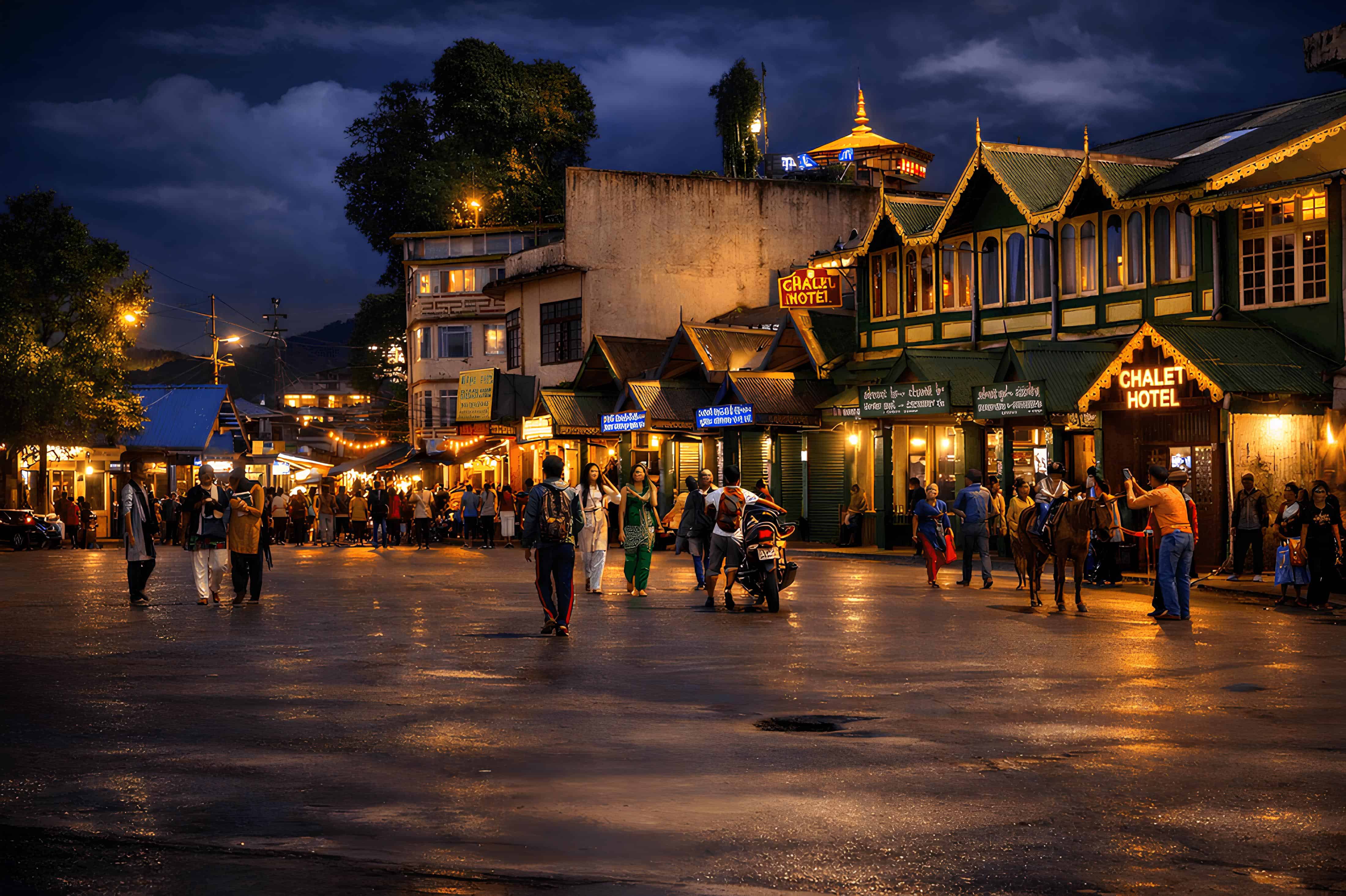 Mall Road, Darjeeling. Image courtesy: Trawell