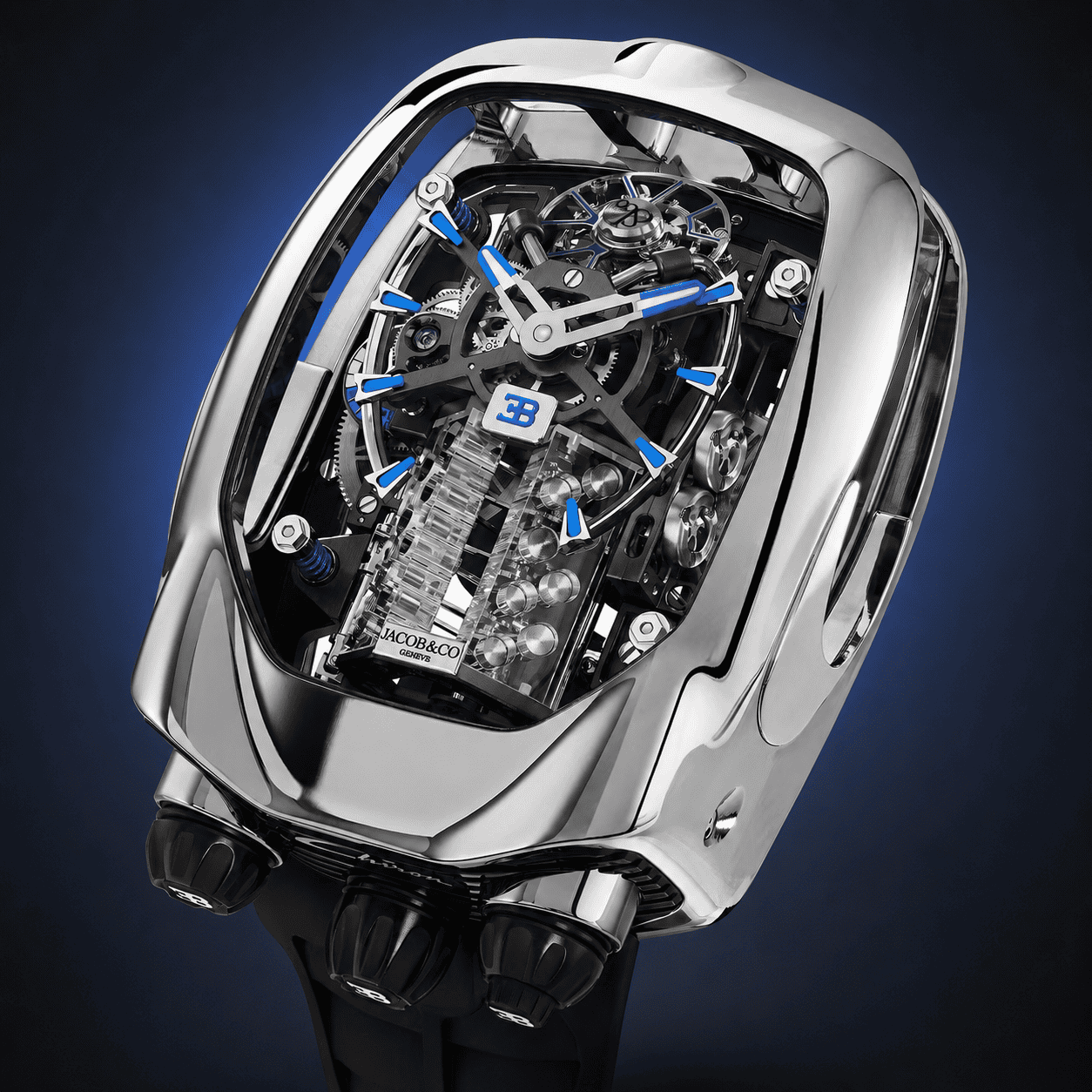 Limited to 72 pieces, this Jacob & Co. creation turns timekeeping into performance art