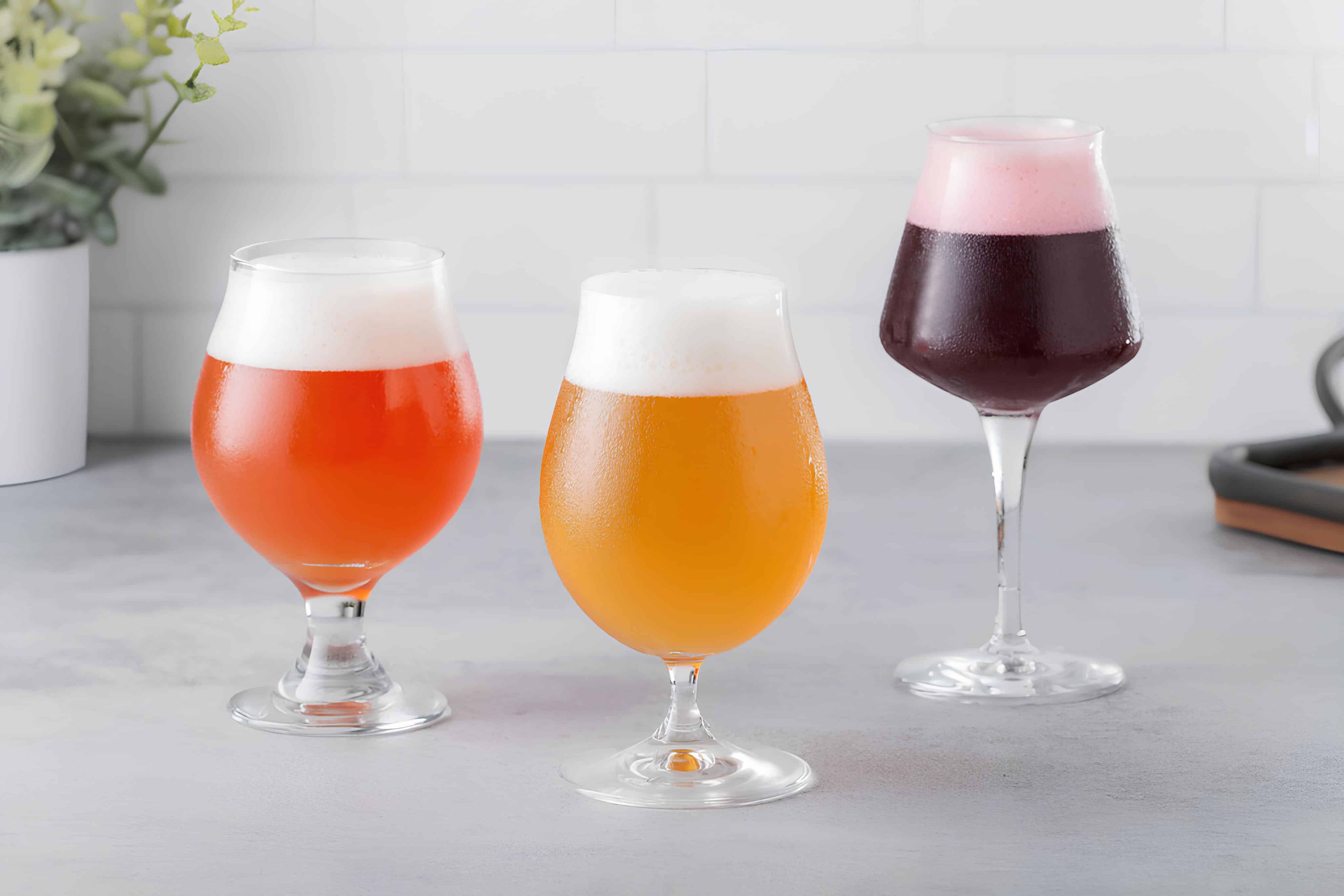 Sour beer is a broad family, ranging across bright modern fruit beers and complex Belgian styles matured for years. Image courtesy: Kegworks