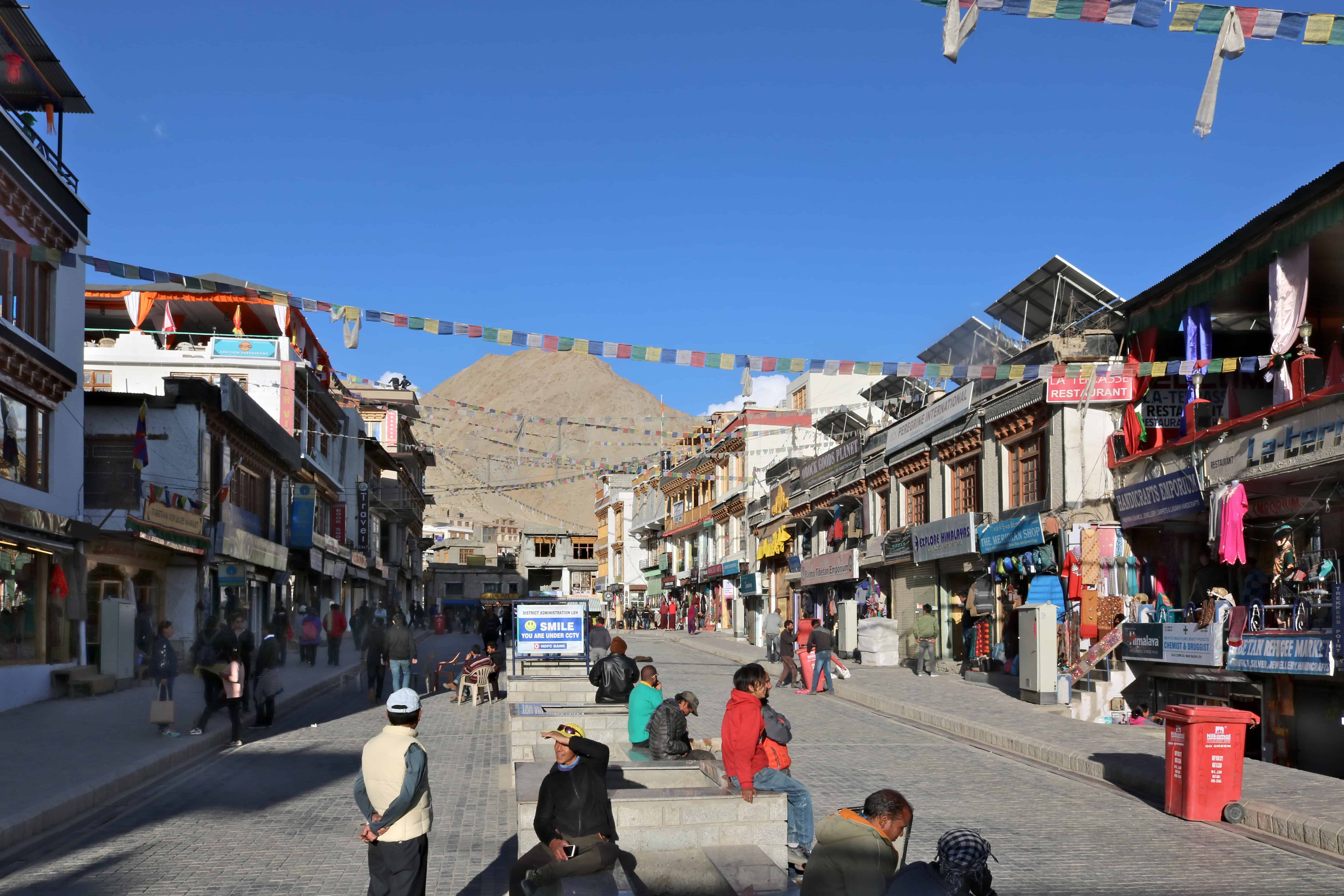 Main Bazaar Road, Leh, India. Image courtesy: Ingo Mehling, Wikipedia