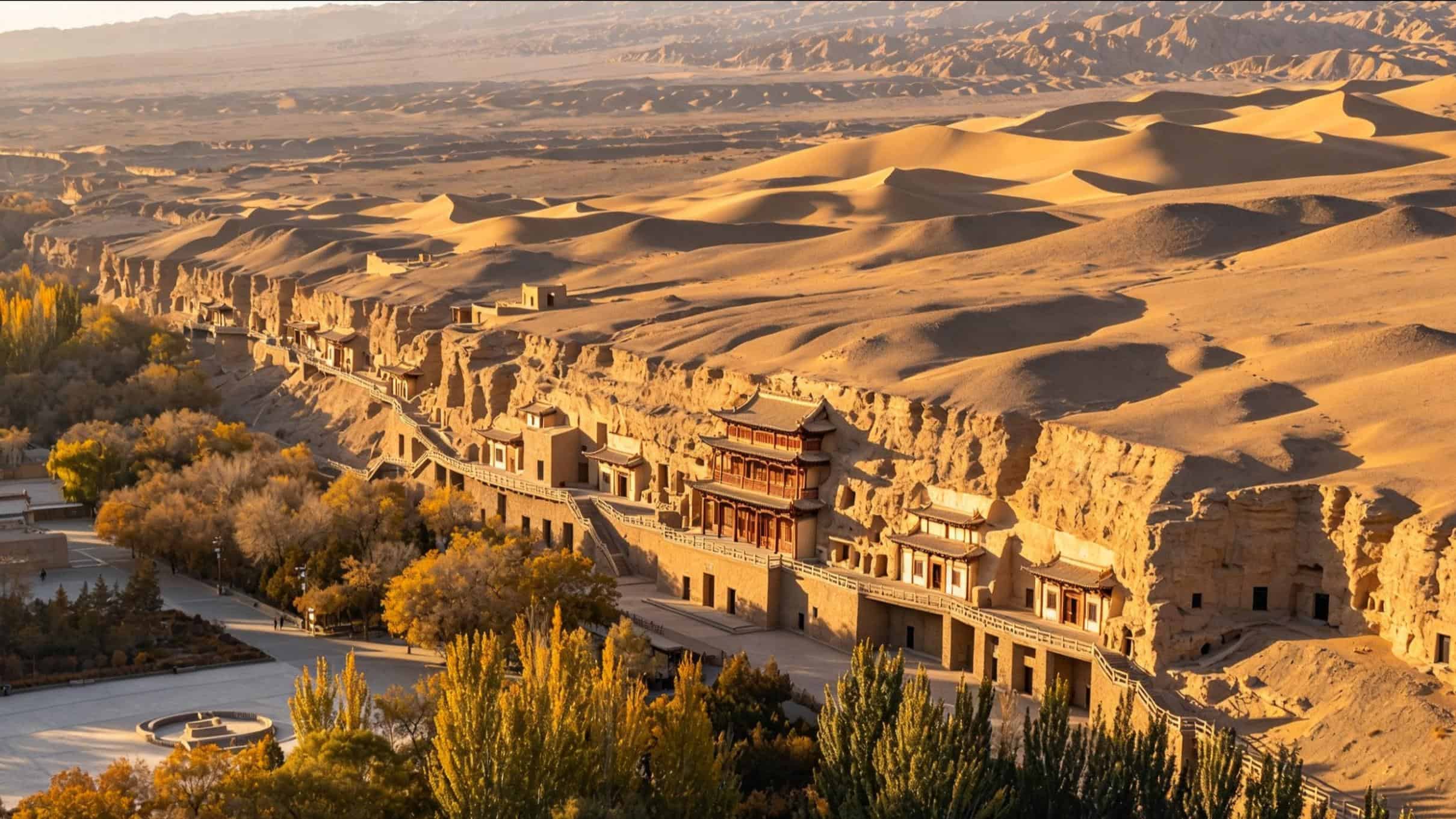 Mogao Caves, Gobi Desert, China. Image courtesy: Trip.com
