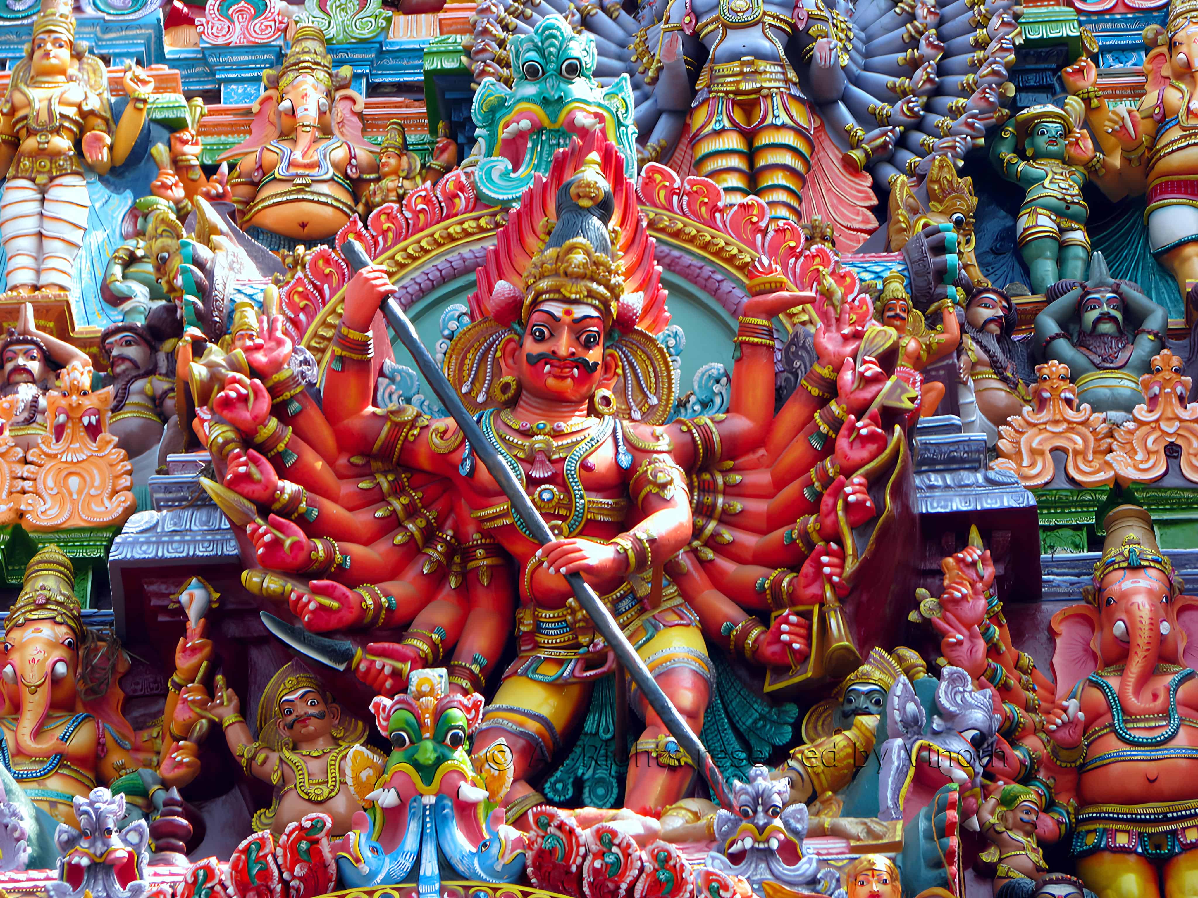Mural on the wall of Meenakshi Amman Temple. Image Courtesy: Vinoth Babu, Flickr