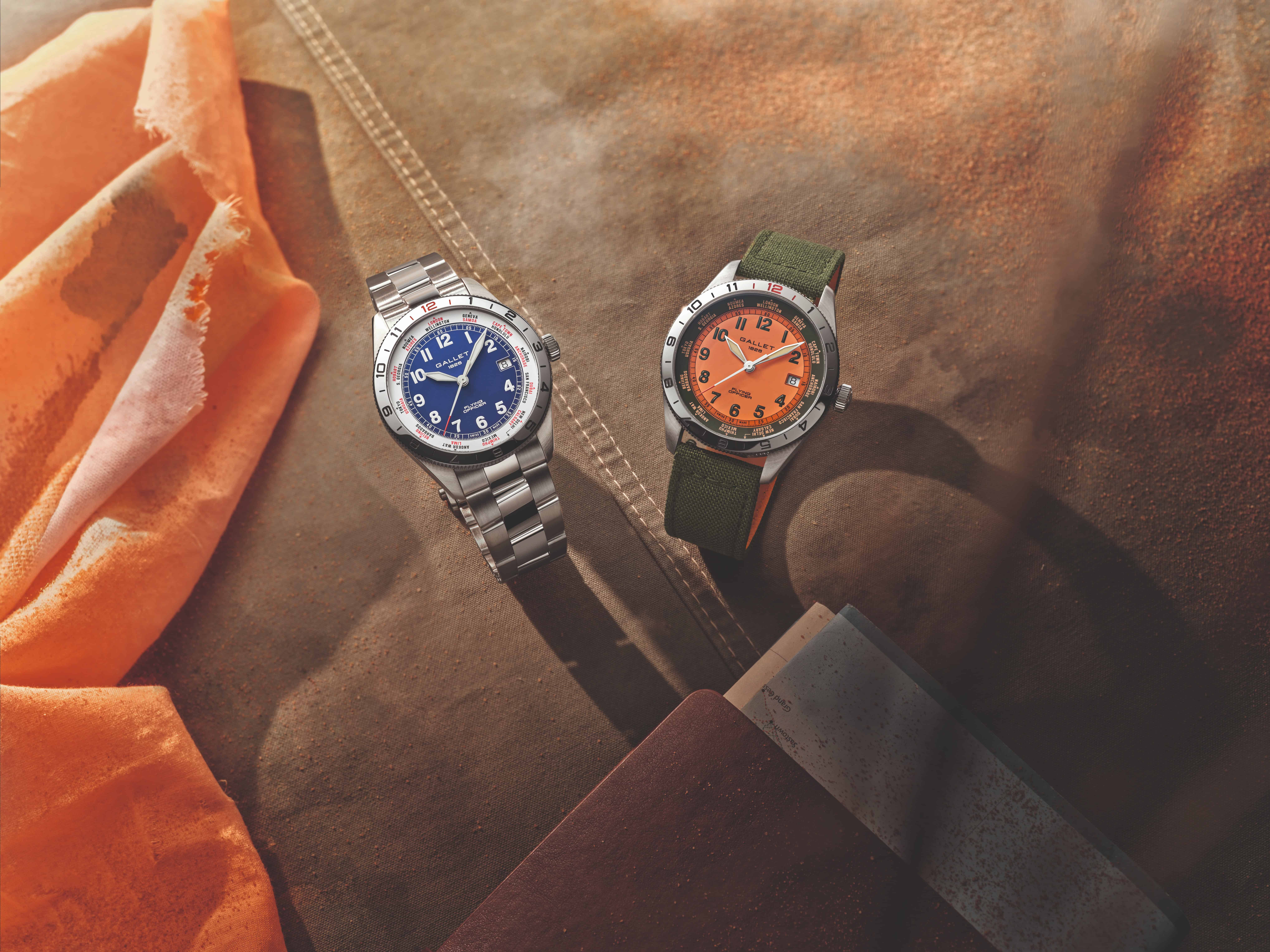 Gallet watches pair bold dial colours with a travel-inspired design language