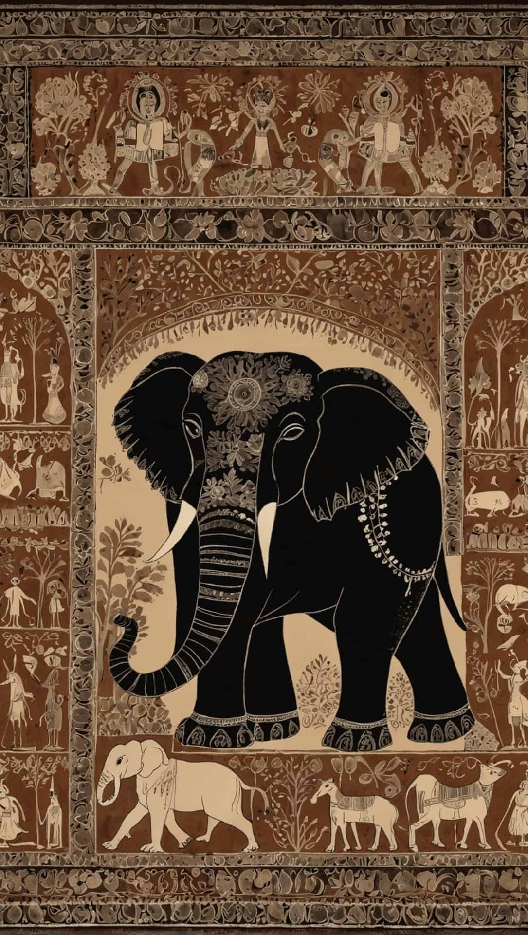Elephant Sanganeri Print. Image Courtesy: Public Domain Pictures