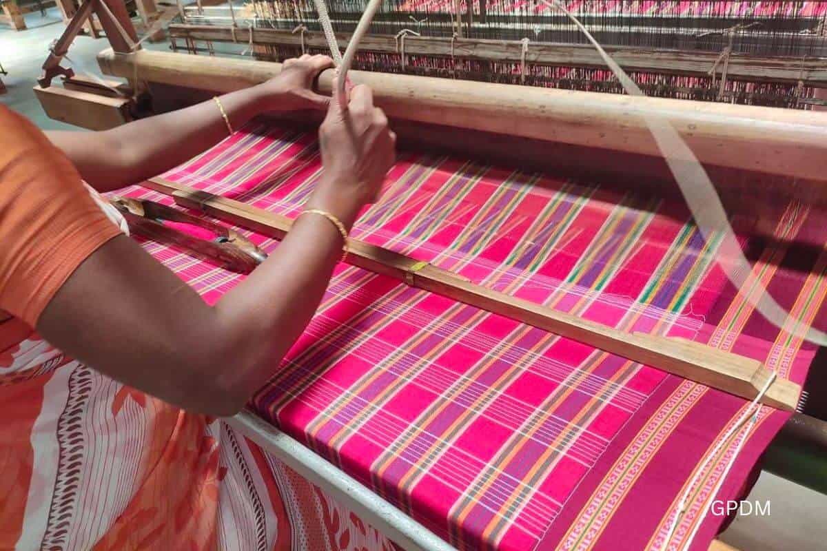 Kunbi Saree Weaving. Image courtesy: GPMD