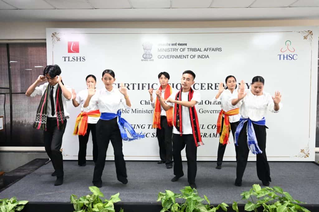 The Lalit Suri Hospitality School felicitates Tribal Youth on successful completion of the THSC Programme, supported by the Ministry of Tribal Affairs