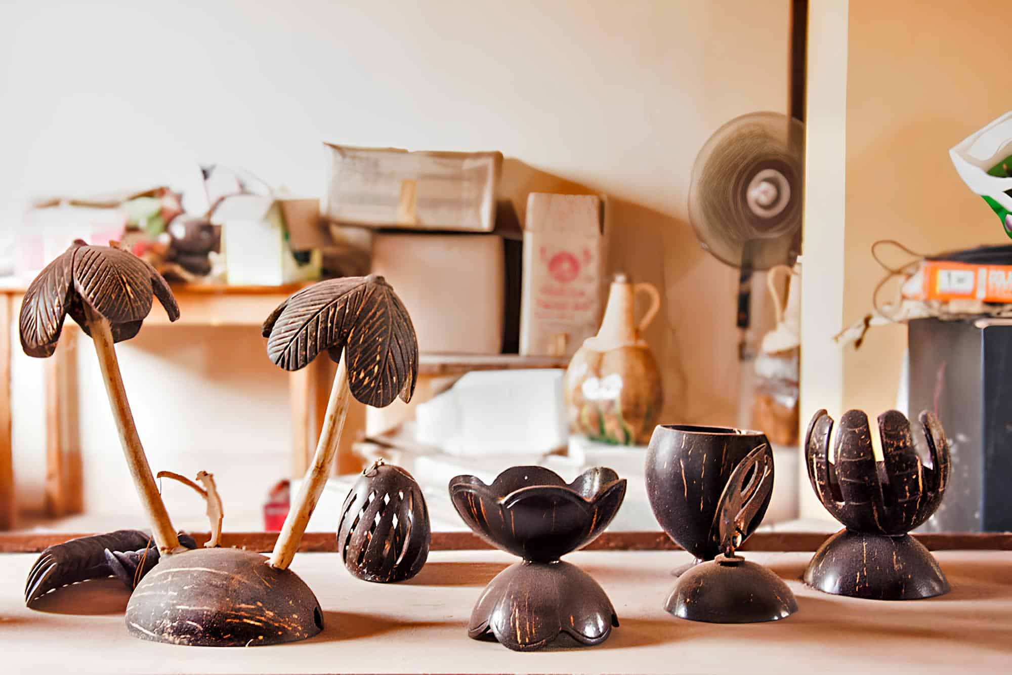 Coconut shell carving. Image courtesy: D'Source