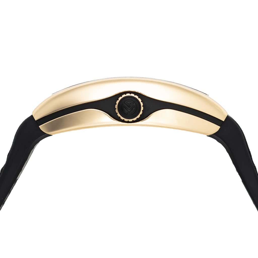 crafted from a solid block of 18 carat rose gold