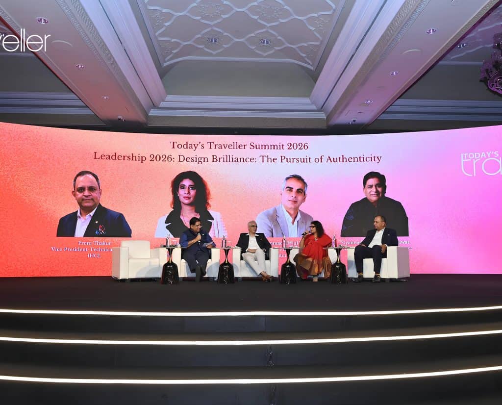 The first panel discussion, Design Brilliance: The Pursuit of Authenticity, at the Today’s Traveller Summit & Awards 2026 featured an eminent panel of industry leaders — Prem Thakur, Vice President - Technical Services, IHCL; Reema Diwan, Vice President - Design and Technical Services, India & South Asia, Accor; Mohammad Abdul Matin, Co-Founder & Principal Architect, Rohit + Matin Architects. The session was moderated by Gyanendra Singh Shekhawat, Fonder & Principal Architect, IDEAS Jaipur.